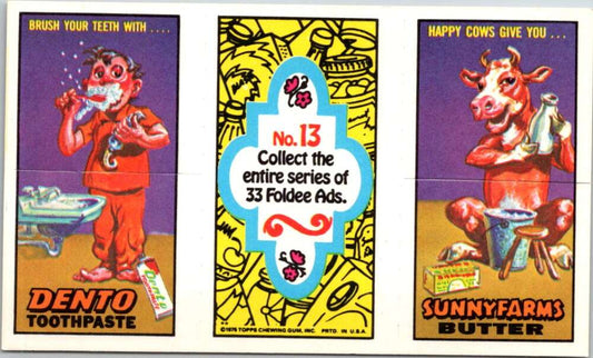 1975 Topps Foldee Mad-Ads #13 Toothpaste-Butter-Oil Paints