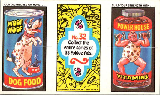 1975 Topps Foldee Mad-Ads #32 Dog Food-Vitamins-Spaghetti