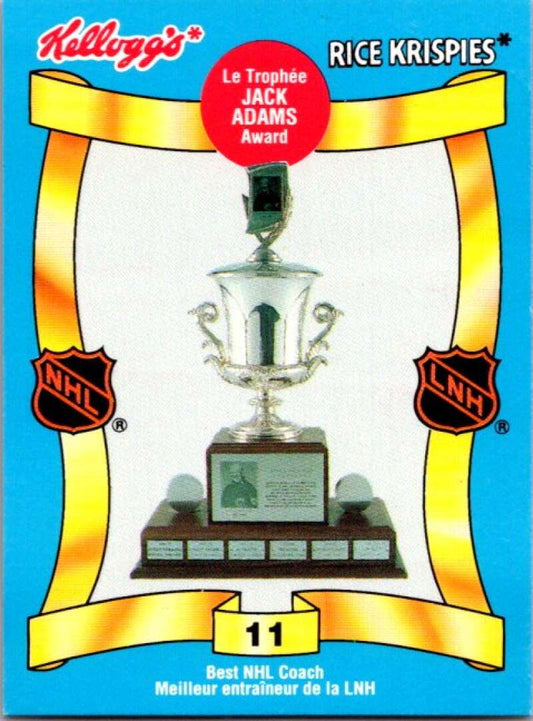 1992 Kelloggs Rice Krispies Food #11 Jack Adams Trophy  V51249