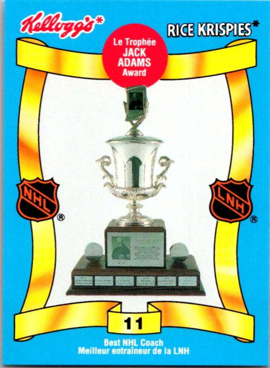 1992 Kelloggs Rice Krispies Food #11 Jack Adams Trophy  V51250
