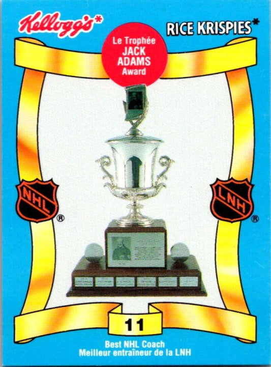 1992 Kelloggs Rice Krispies Food #11 Jack Adams Trophy  V51251