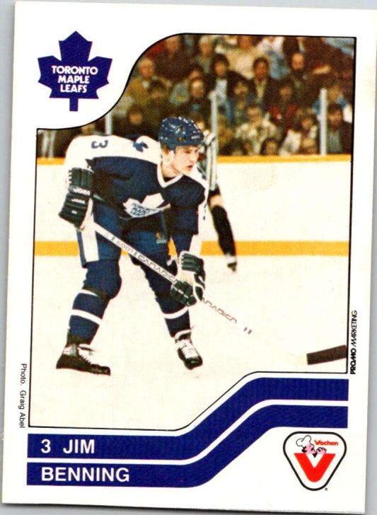1983-84 Vachon Food Maple Leafs #82 Jim Benning  V51371 Image 1