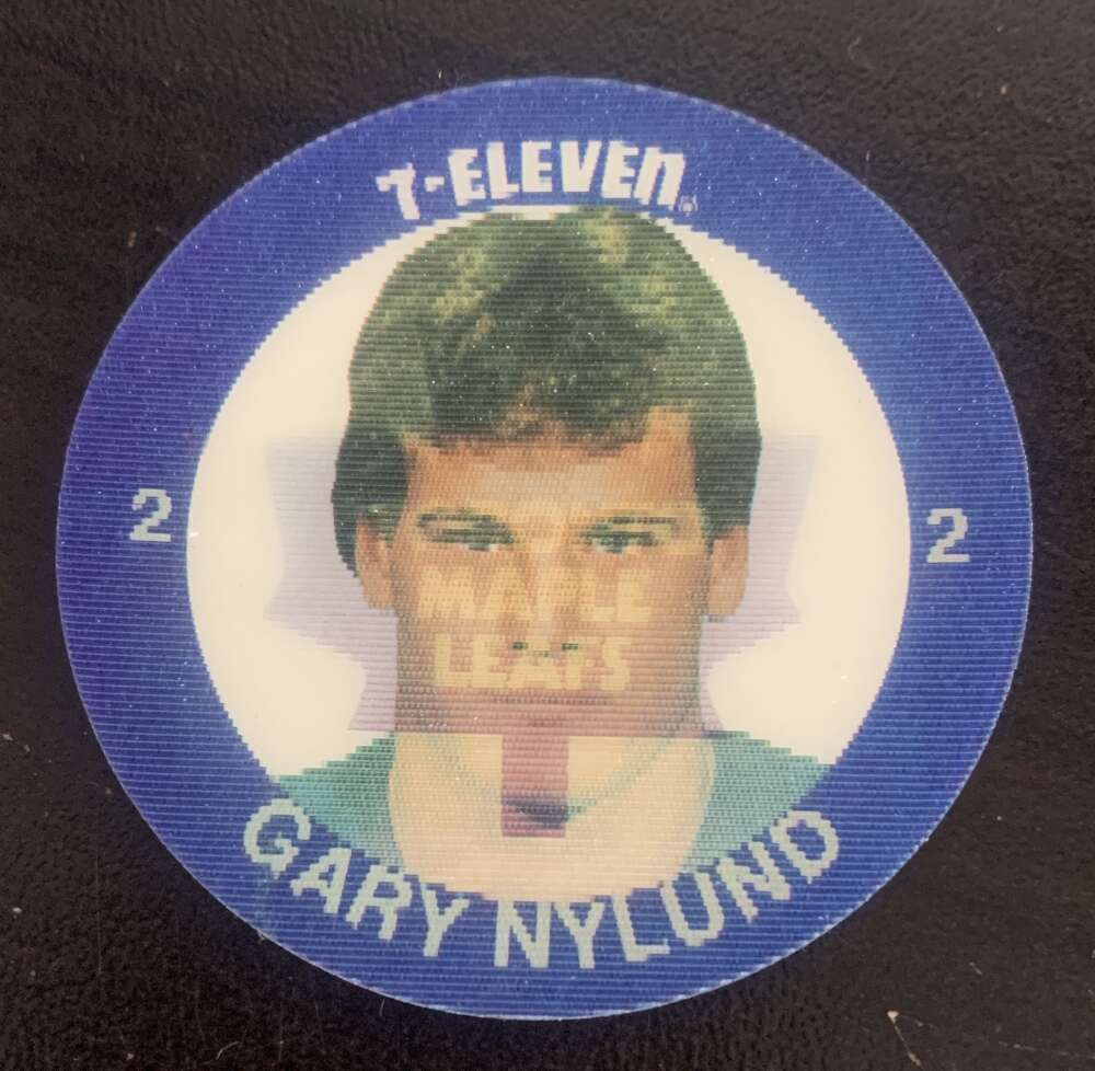 1984-85 7-Eleven Hockey Disc Gary Nylund Maple Leafs V51519 Image 1