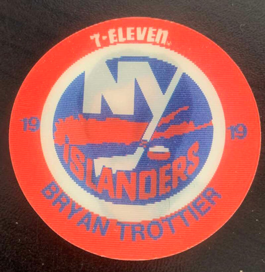 1984-85 7-Eleven Hockey Disc Bryan Trotier Islanders  V51523 Image 1