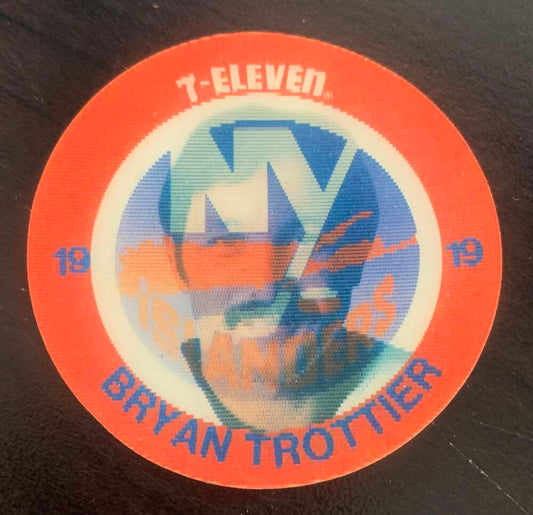 1984-85 7-Eleven Hockey Disc Bryan Trotier Islanders  V51524 Image 1