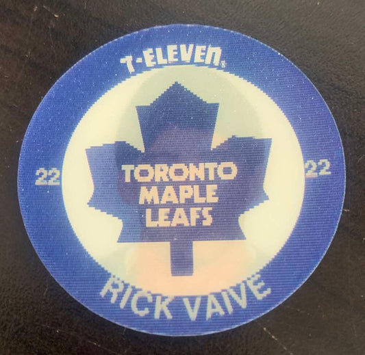 1984-85 7-Eleven Hockey Disc Rick Vaive Maple Leafs  V51532 Image 1