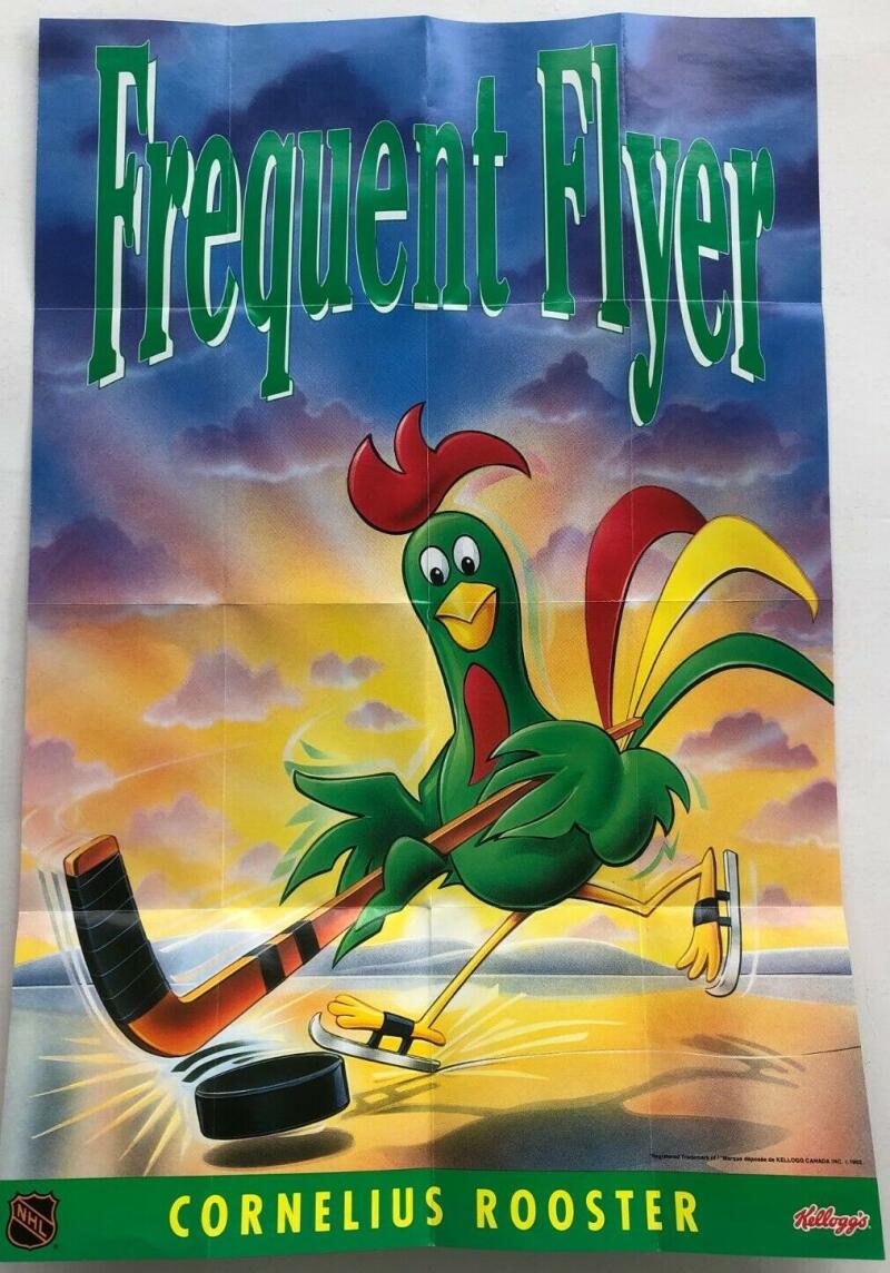 1992-93 Kelloggs Mini Poster Cornelius Rooster - Sealed In Original Pack V51552 Image 2