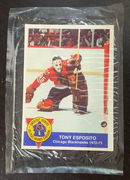 1993-94 High Liner Fish Greatest Goalies Tony Esposito - Sealed V51557 Image 1