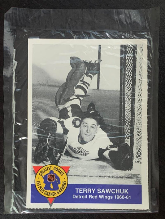 1993-94 High Liner Fish Greatest Goalies Terry Sawchuk - Sealed V51559 Image 1