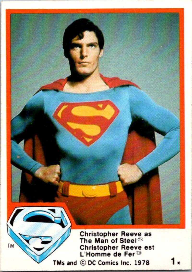 1978 OPC Superman #1 Christopher Reeve Man of Steel   V51606 Image 1