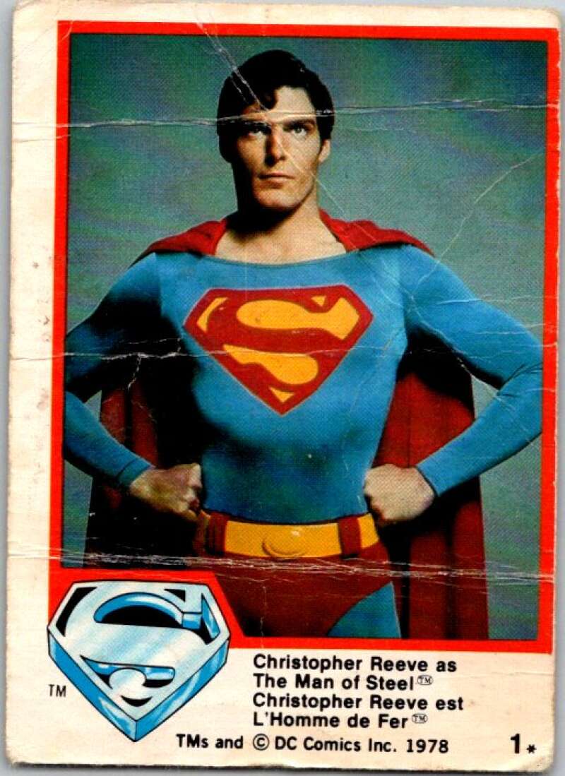 1978 OPC Superman #1 Christopher Reeve Man of Steel   V51608 Image 1