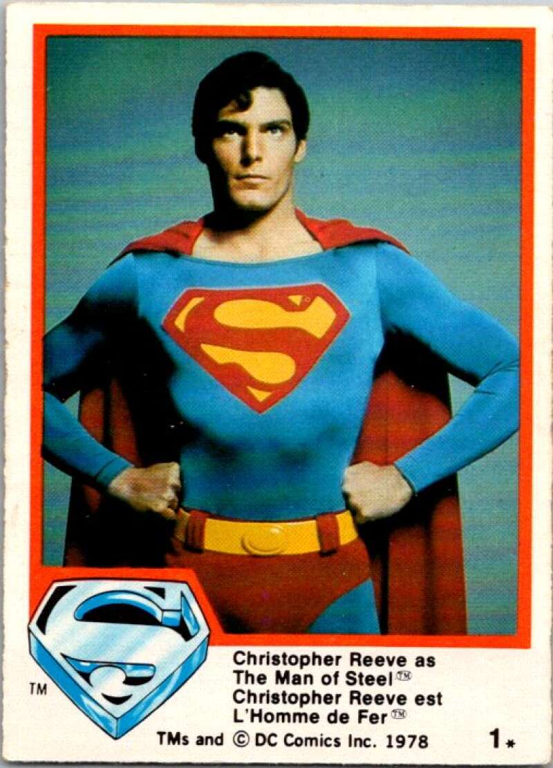 1978 OPC Superman #1 Christopher Reeve Man of Steel   V51609 Image 1