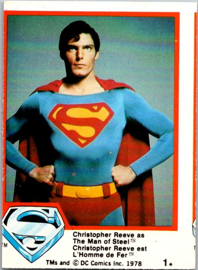 1978 OPC Superman #1 Christopher Reeve Man of Steel   V51610 Image 1