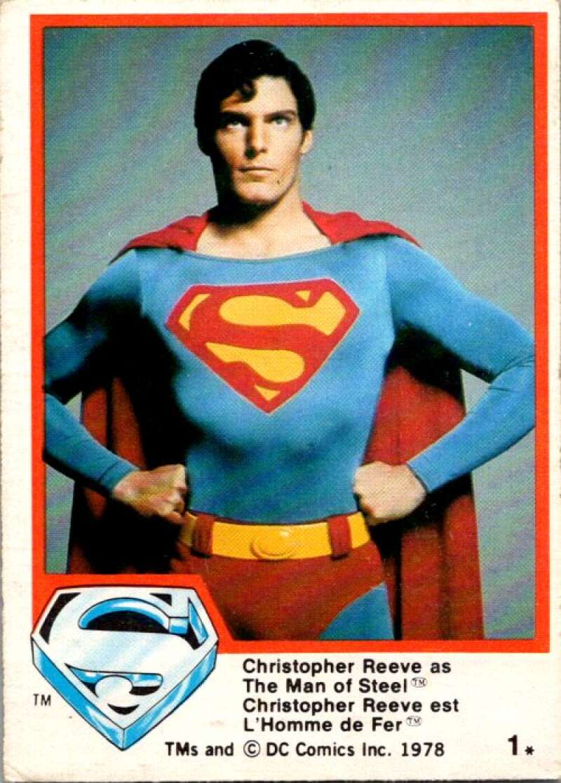 1978 OPC Superman #1 Christopher Reeve Man of Steel   V51611 Image 1