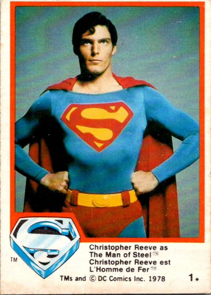 1978 OPC Superman #1 Christopher Reeve Man of Steel   V51612 Image 1