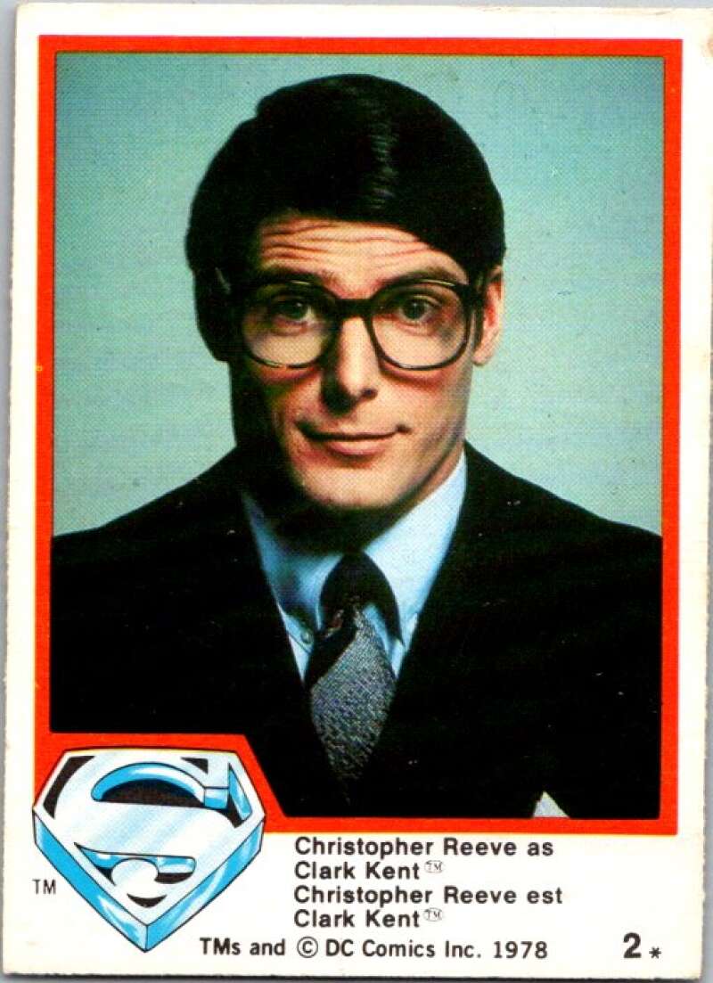 1978 OPC Superman #2 Christopher Reeve as Clark Kent   V51613 Image 1