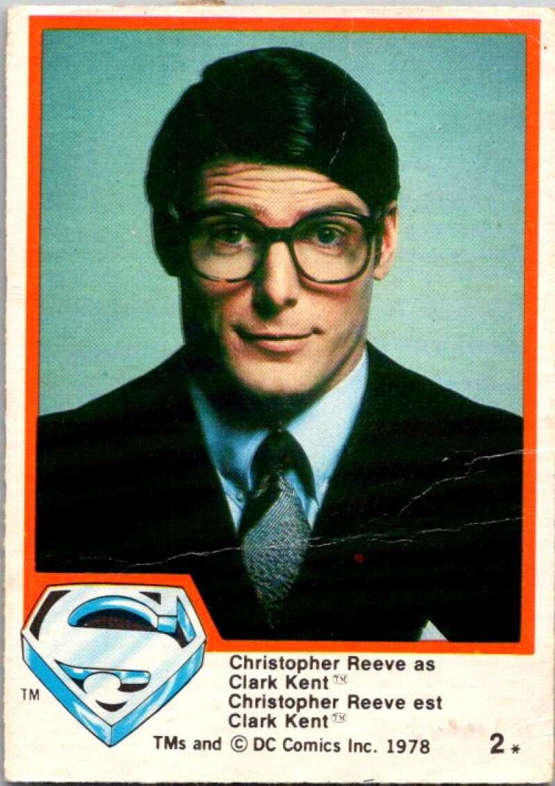 1978 OPC Superman #2 Christopher Reeve as Clark Kent   V51615 Image 1