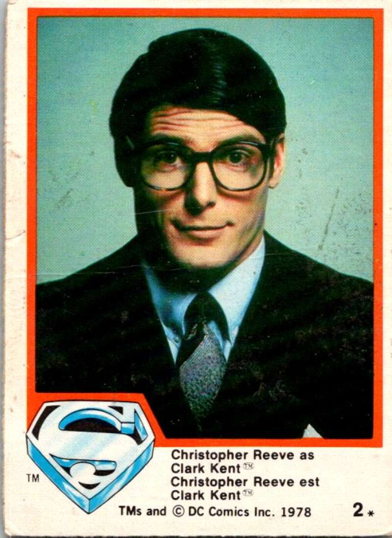1978 OPC Superman #2 Christopher Reeve as Clark Kent   V51616 Image 1
