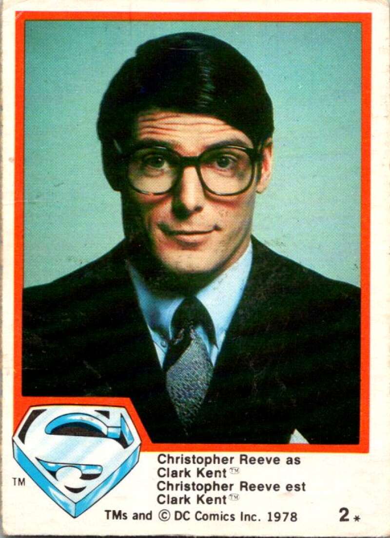 1978 OPC Superman #2 Christopher Reeve as Clark Kent   V51617 Image 1