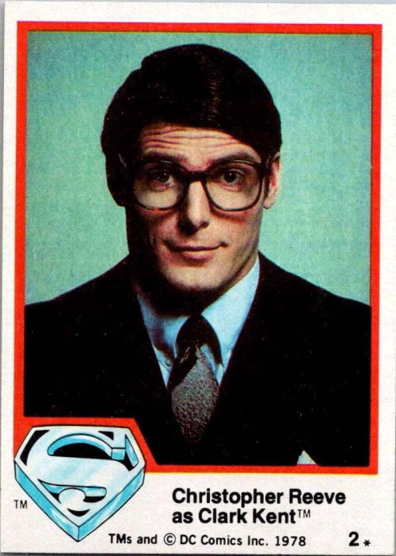 1978 OPC Superman #2 Christopher Reeve as Clark Kent   V51618 Image 1