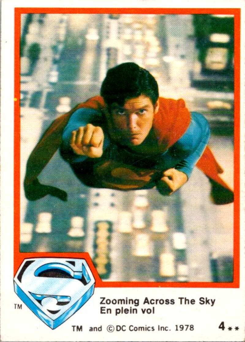 1978 OPC Superman #4 Zooming Across The Sky   V51625 Image 1
