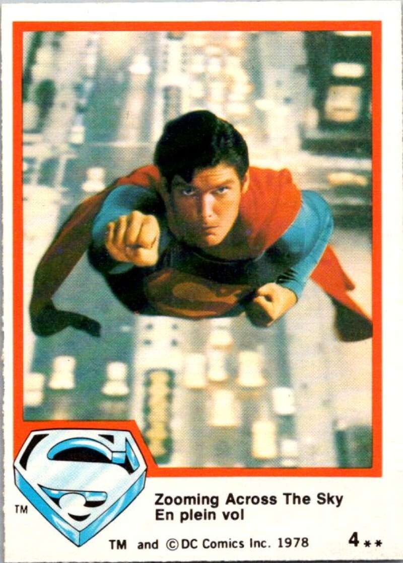 1978 OPC Superman #4 Zooming Across The Sky   V51626 Image 1