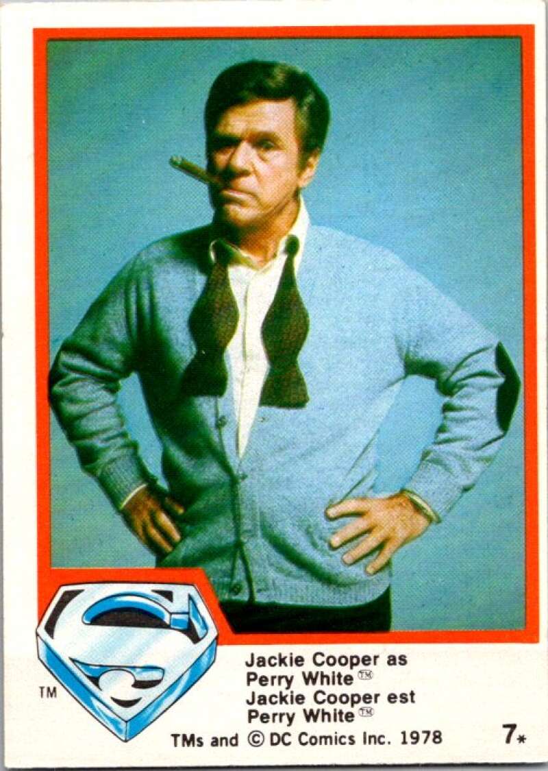1978 OPC Superman #7 Jackie Cooper as Perry White   V51640 Image 1