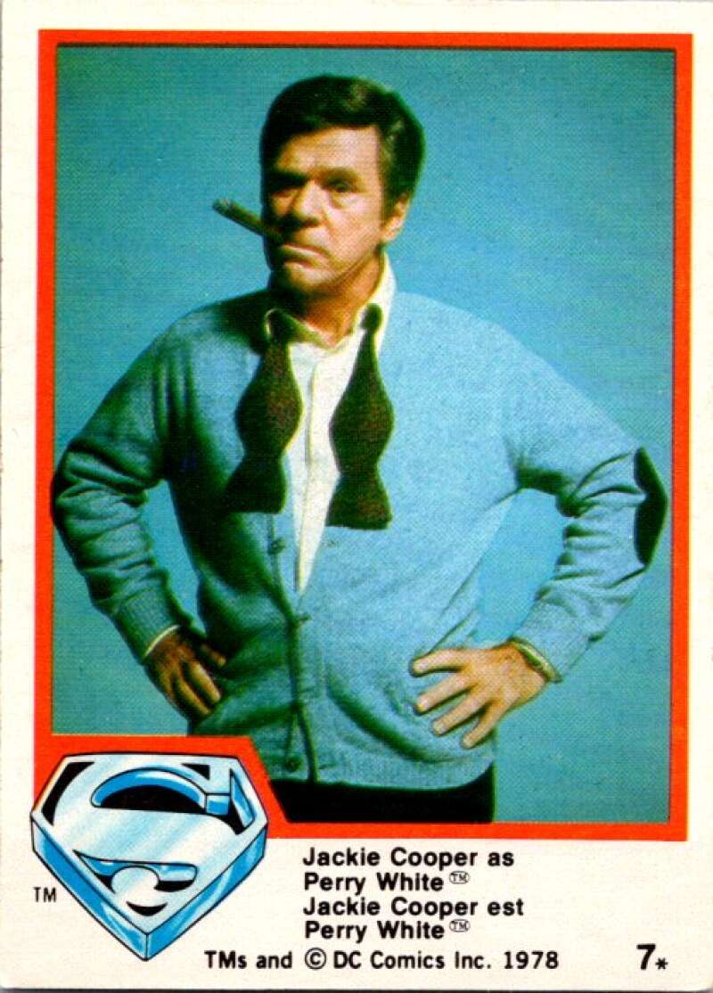 1978 OPC Superman #7 Jackie Cooper as Perry White   V51642 Image 1