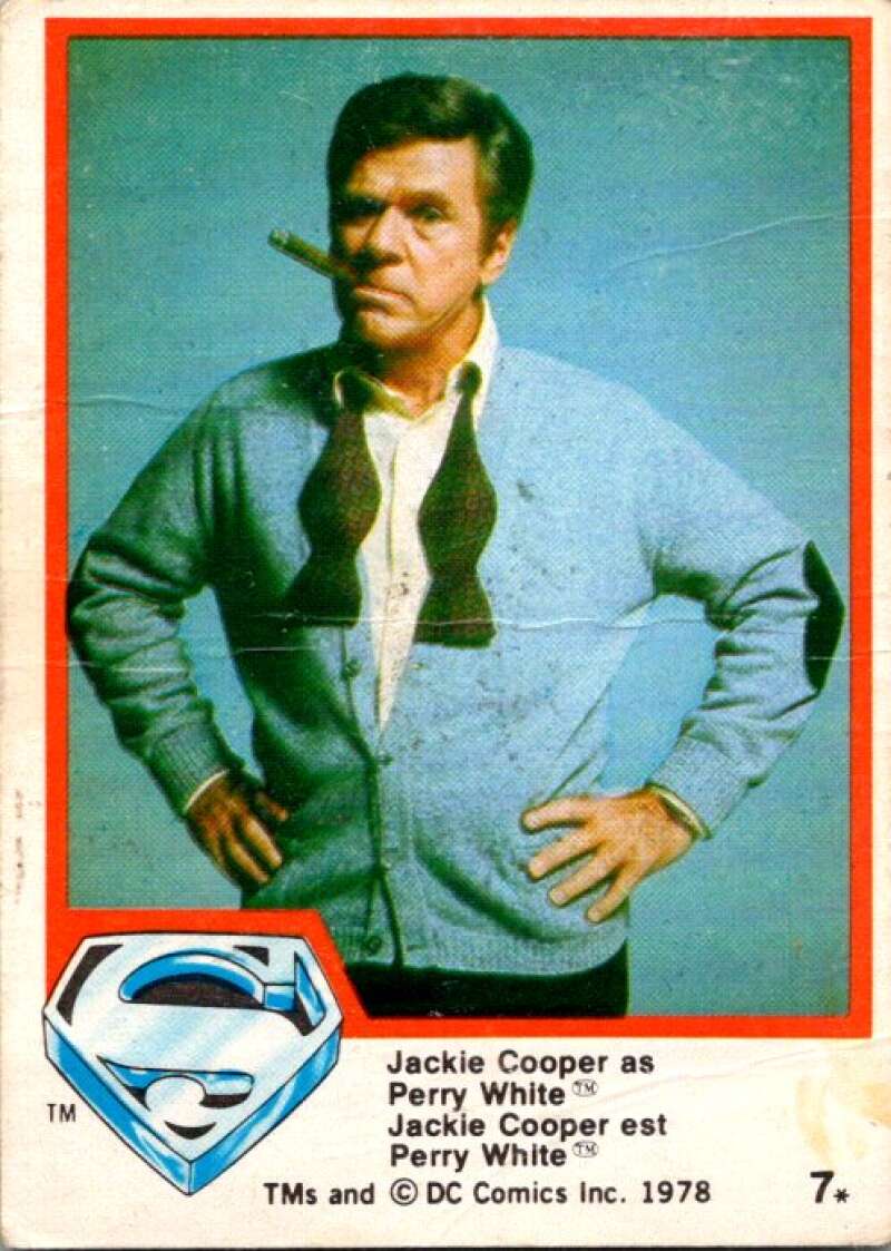 1978 OPC Superman #7 Jackie Cooper as Perry White   V51644 Image 1