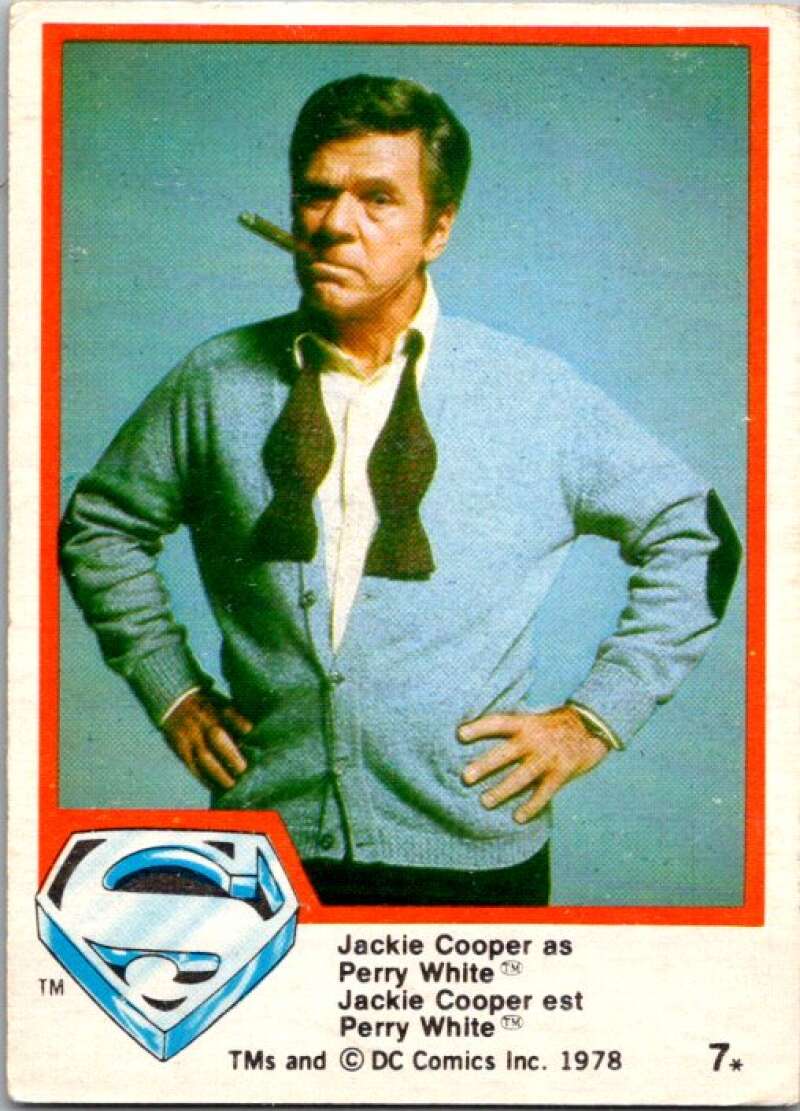 1978 OPC Superman #7 Jackie Cooper as Perry White   V51645 Image 1
