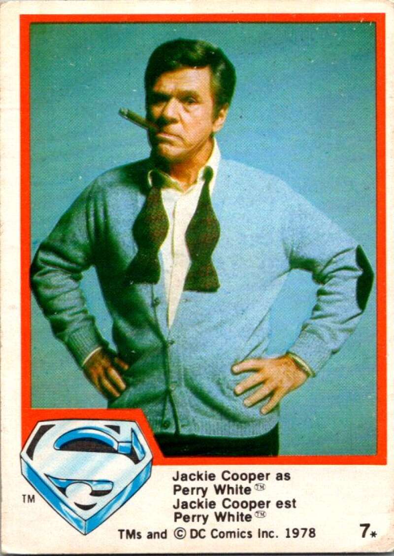1978 OPC Superman #7 Jackie Cooper as Perry White   V51646 Image 1