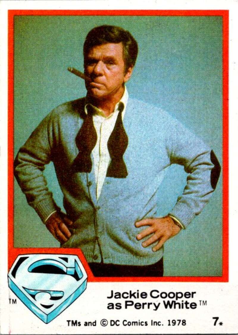 1978 Topps Superman #7 Jackie Cooper as Perry White   V51647 Image 1