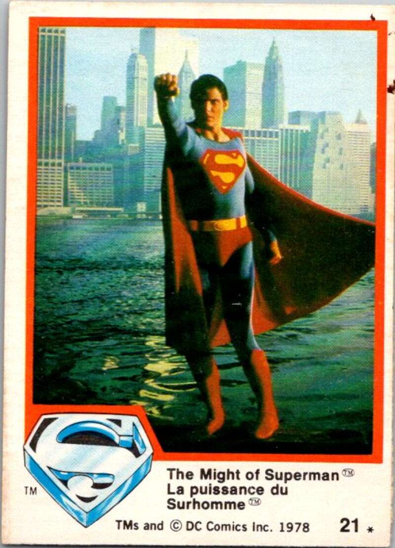 1978 OPC Superman #21 The Might of Superman   V51705 Image 1