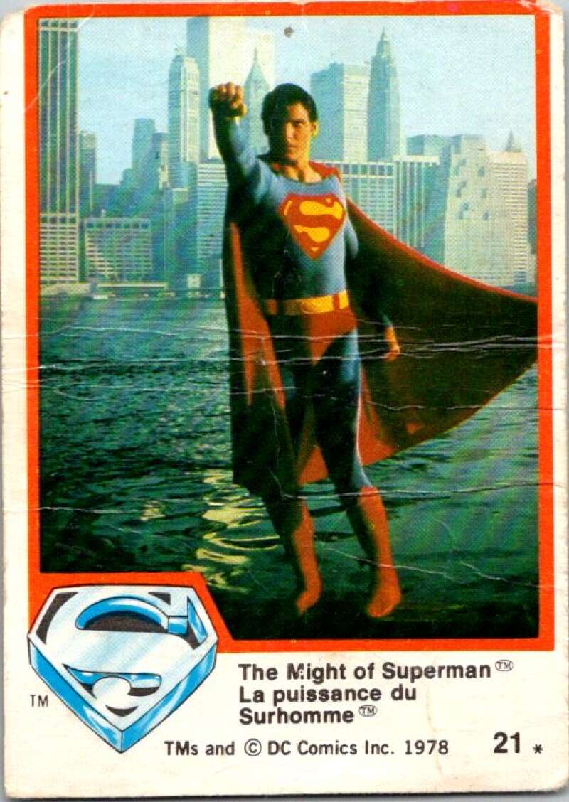 1978 OPC Superman #21 The Might of Superman   V51709 Image 1