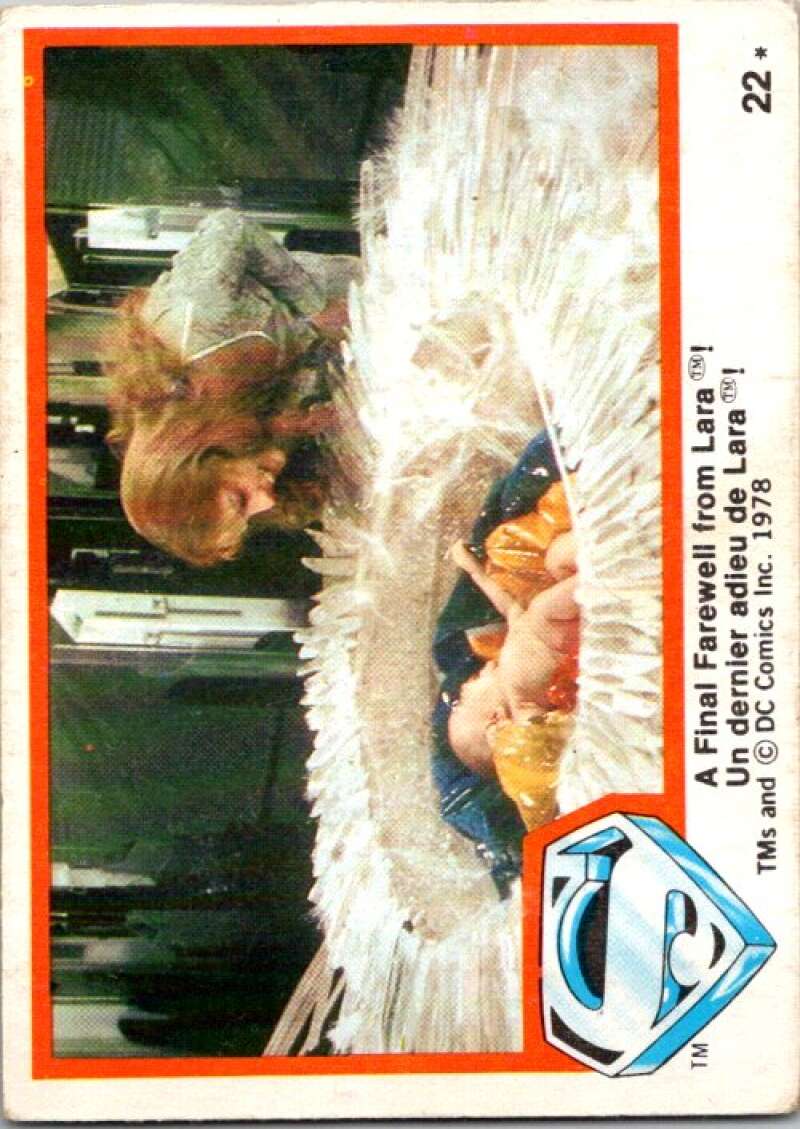 1978 OPC Superman #22 A Final Farewell from Lara   V51715 Image 1