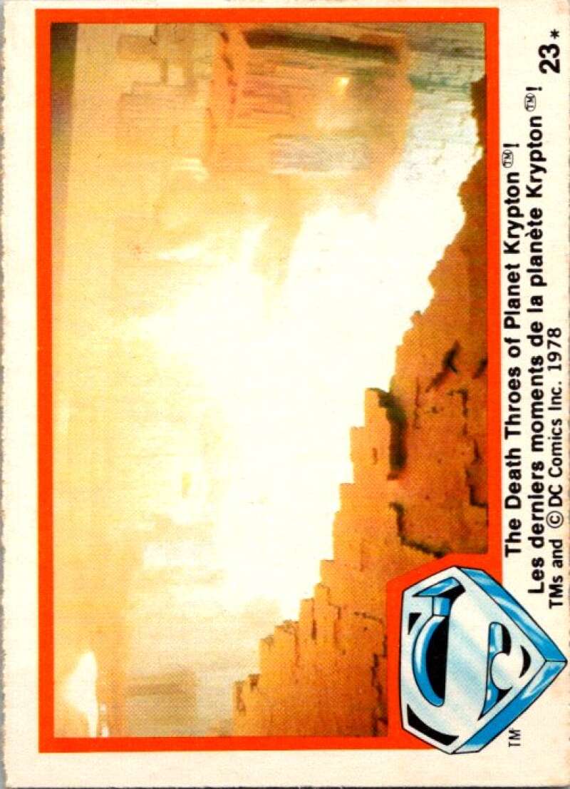 1978 OPC Superman #23 Death Throes of Planet Krypton!   V51720 Image 1