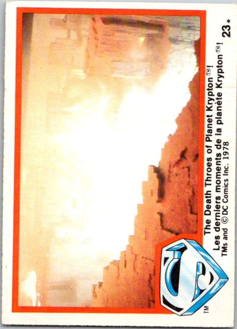 1978 OPC Superman #23 Death Throes of Planet Krypton!   V51722 Image 1
