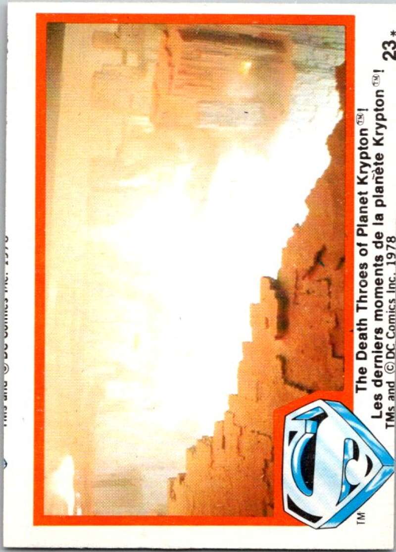 1978 OPC Superman #23 Death Throes of Planet Krypton!   V51723 Image 1