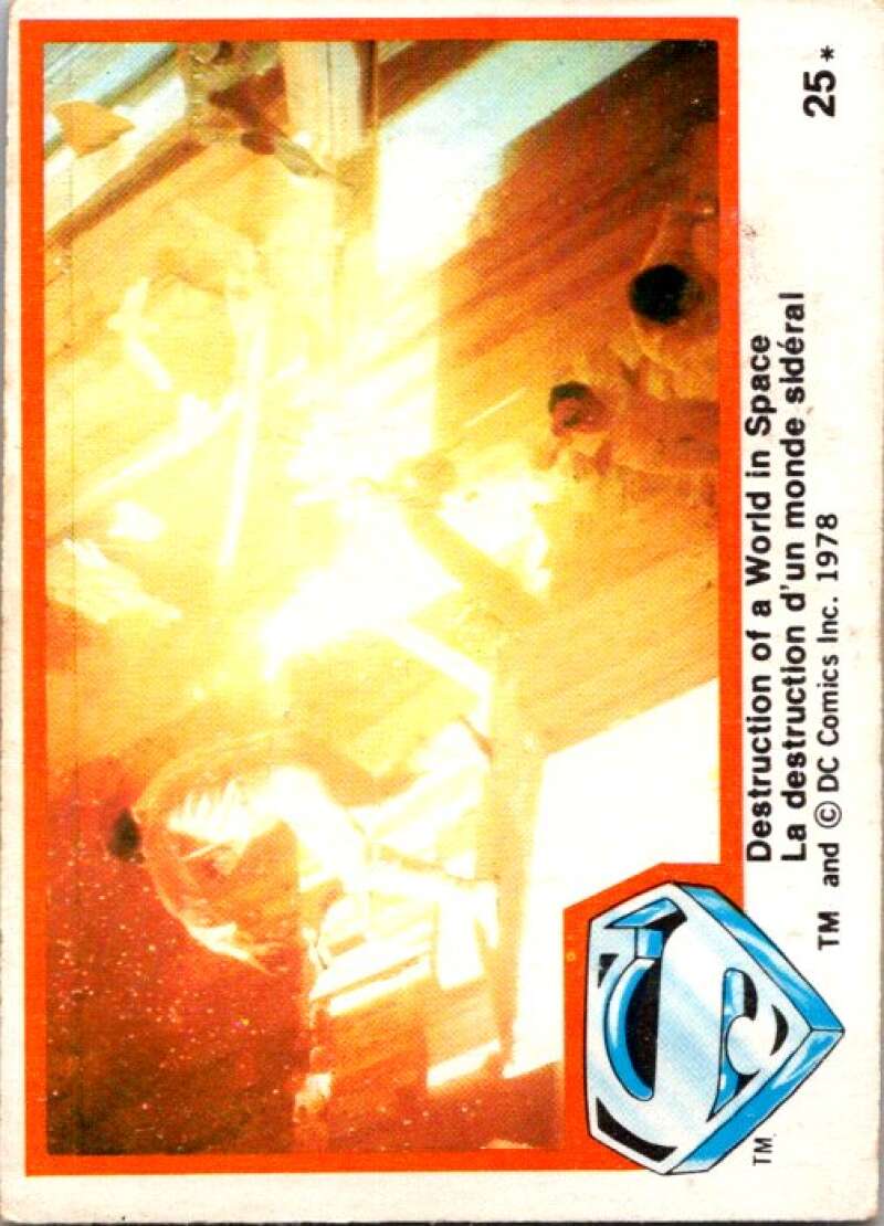 1978 OPC Superman #25 Destruction of World in Space   V51734 Image 1