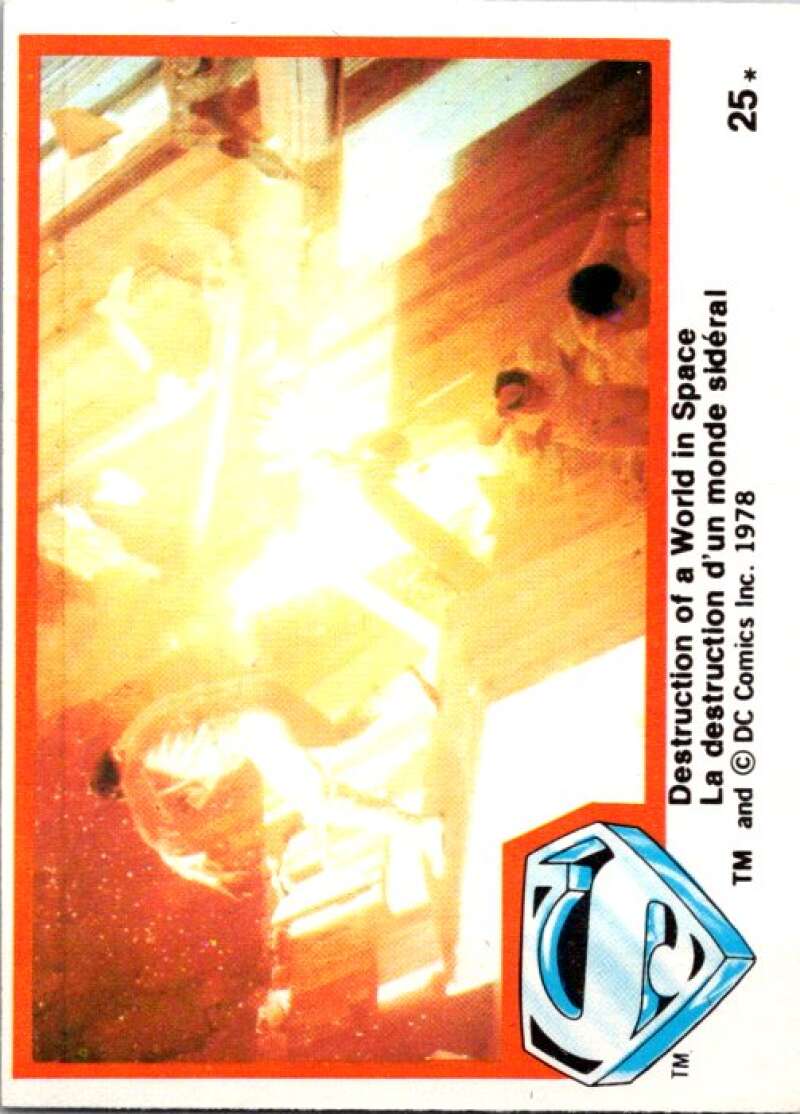 1978 OPC Superman #25 Destruction of World in Space   V51736 Image 1