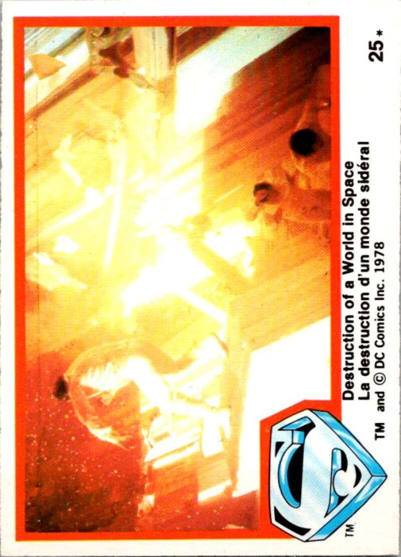 1978 OPC Superman #25 Destruction of World in Space   V51738 Image 1