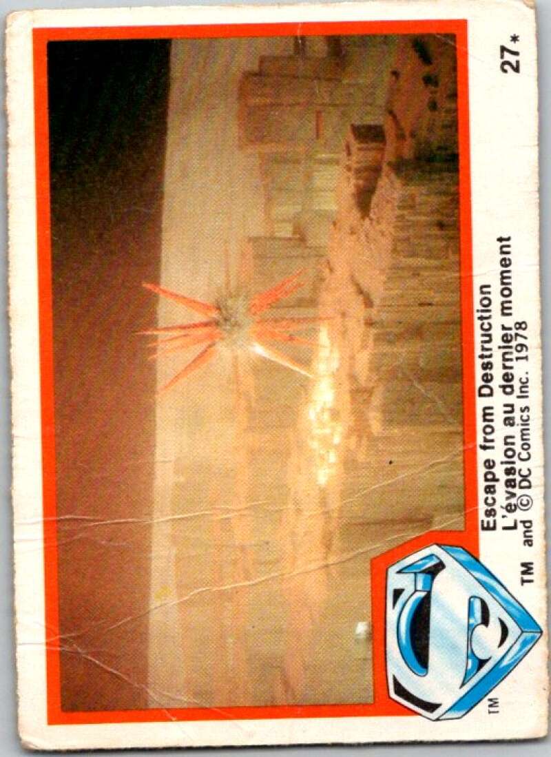 1978 OPC Superman #27 Escape from Destruction   V51746 Image 1