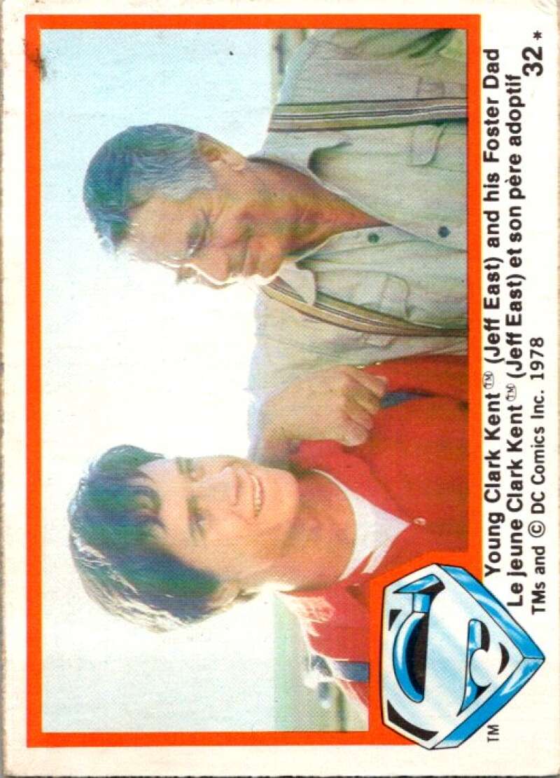 1978 OPC Superman #32 Young Kent and his Foster Dad   V51769 Image 1