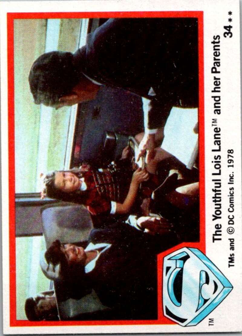 1978 Topps Superman #34 Youthful Lois Lane and her Parents   V51780 Image 1
