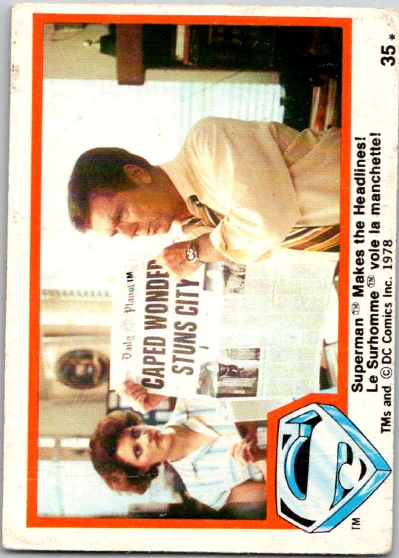 1978 OPC Superman #35 Superman Makes the Headlines!   V51782 Image 1