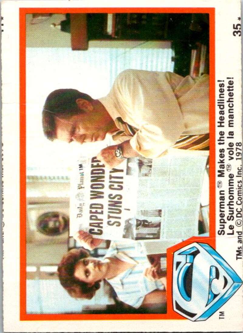 1978 OPC Superman #35 Superman Makes the Headlines!   V51783 Image 1