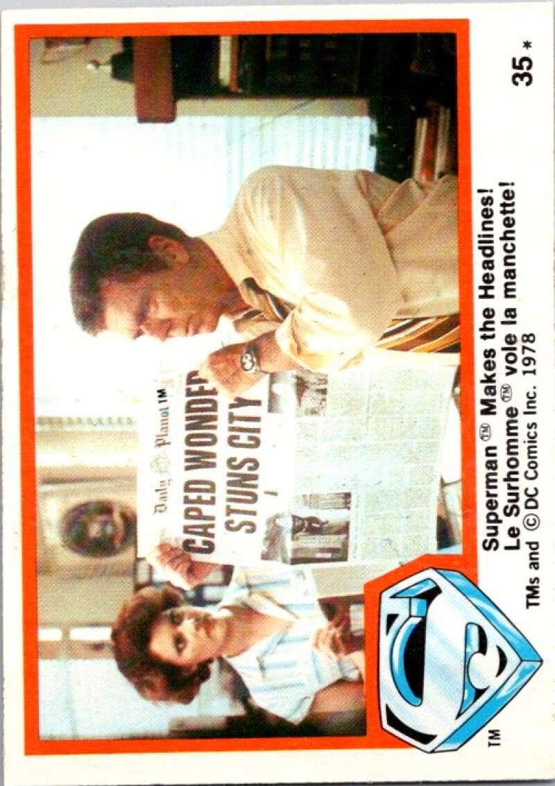1978 OPC Superman #35 Superman Makes the Headlines!   V51784 Image 1