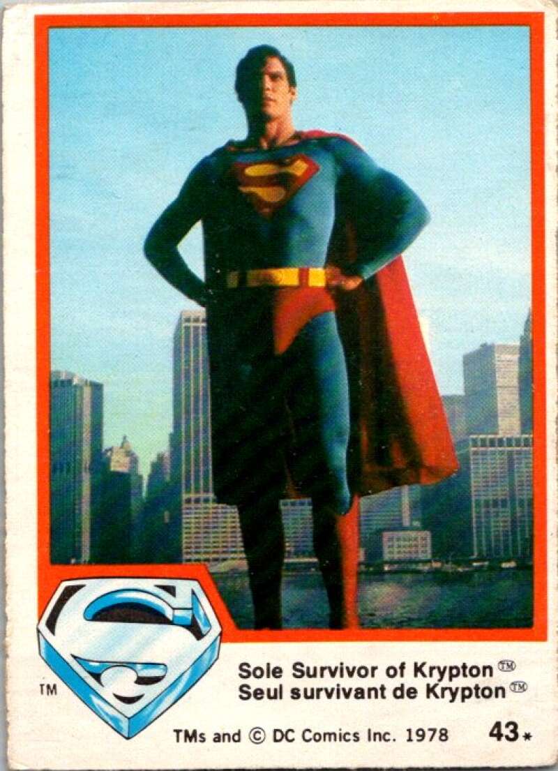 1978 OPC Superman #43 Sole Survivor of Krypton   V51823 Image 1