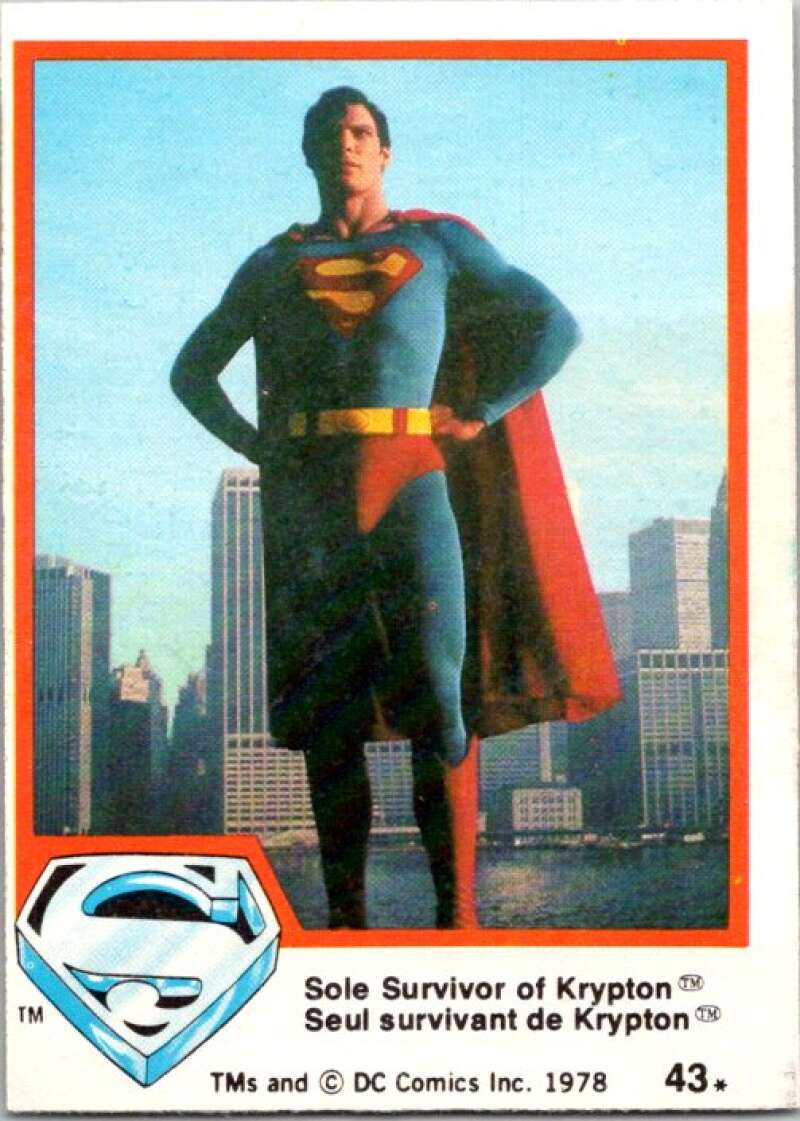 1978 OPC Superman #43 Sole Survivor of Krypton   V51824 Image 1