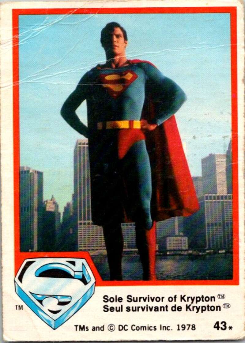 1978 OPC Superman #43 Sole Survivor of Krypton   V51825 Image 1